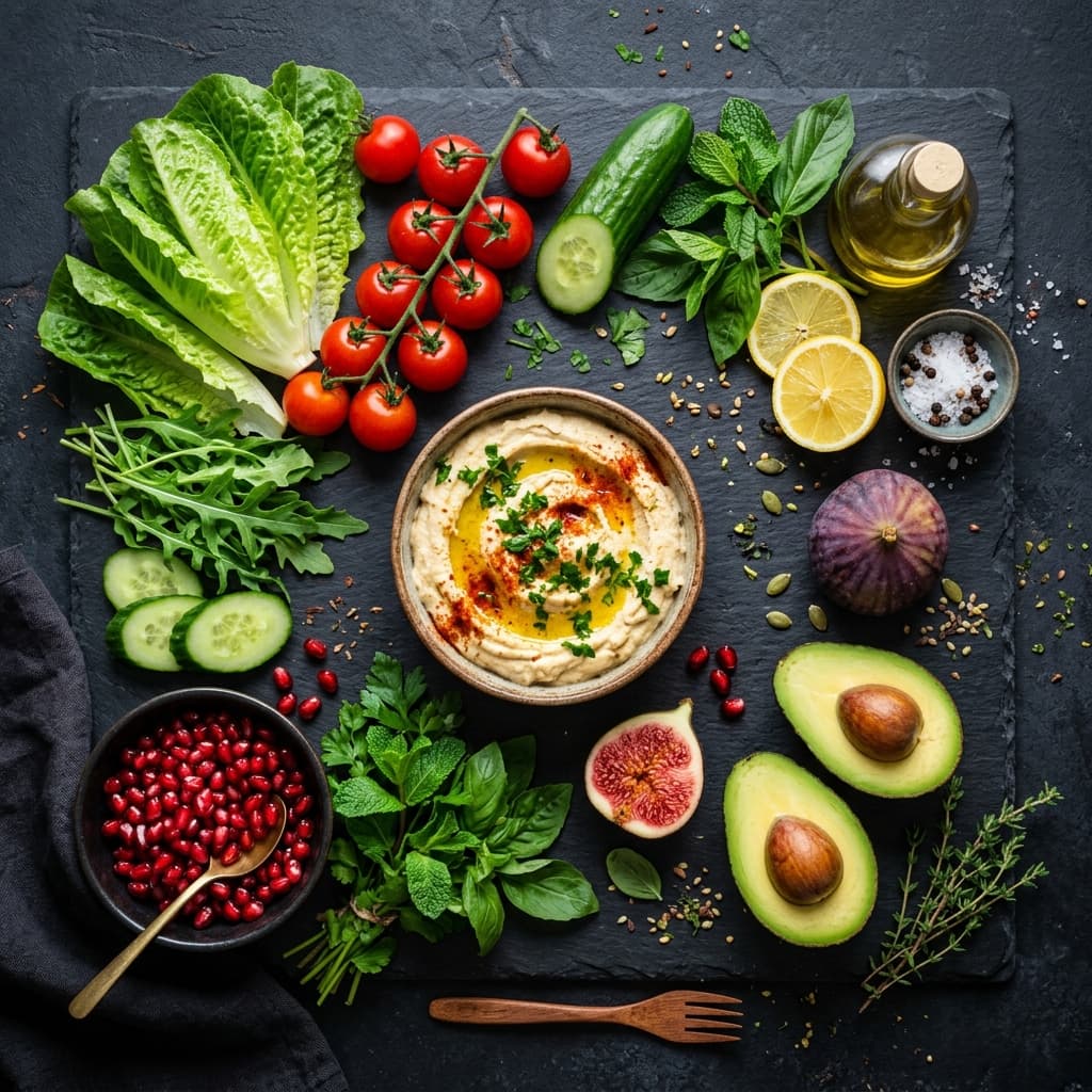 Healthy food background